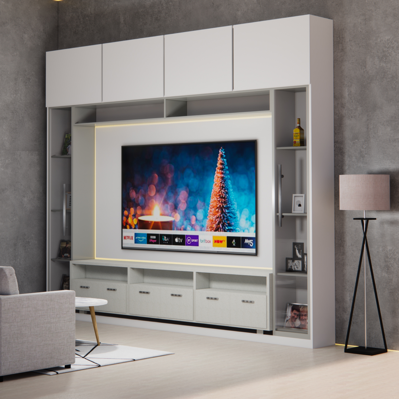 Lemari TV atau (wardrobe TV)