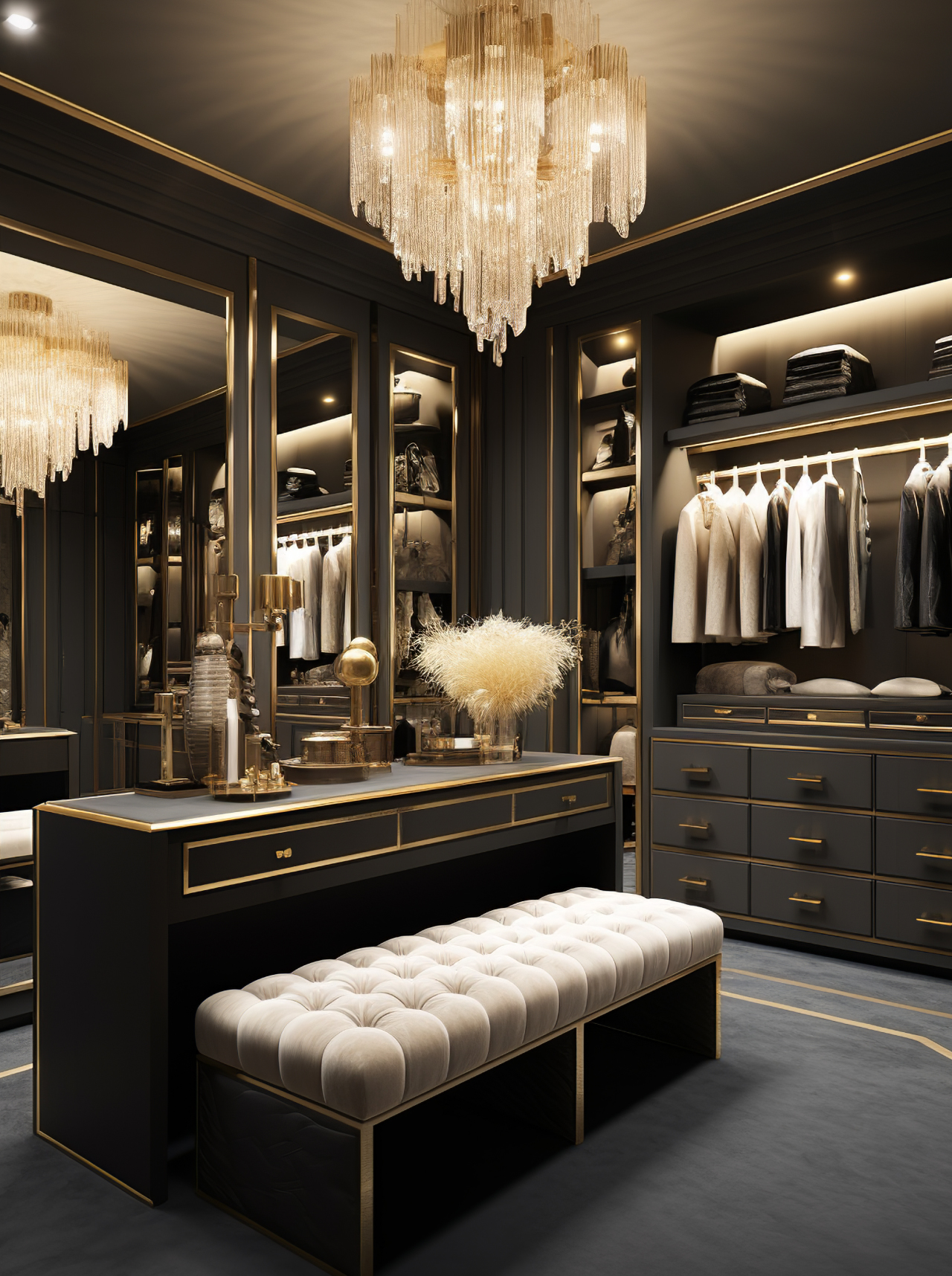 Lemari Custom Cat Duco Klasik Multiplek Melamin HPL Ruang Elegan