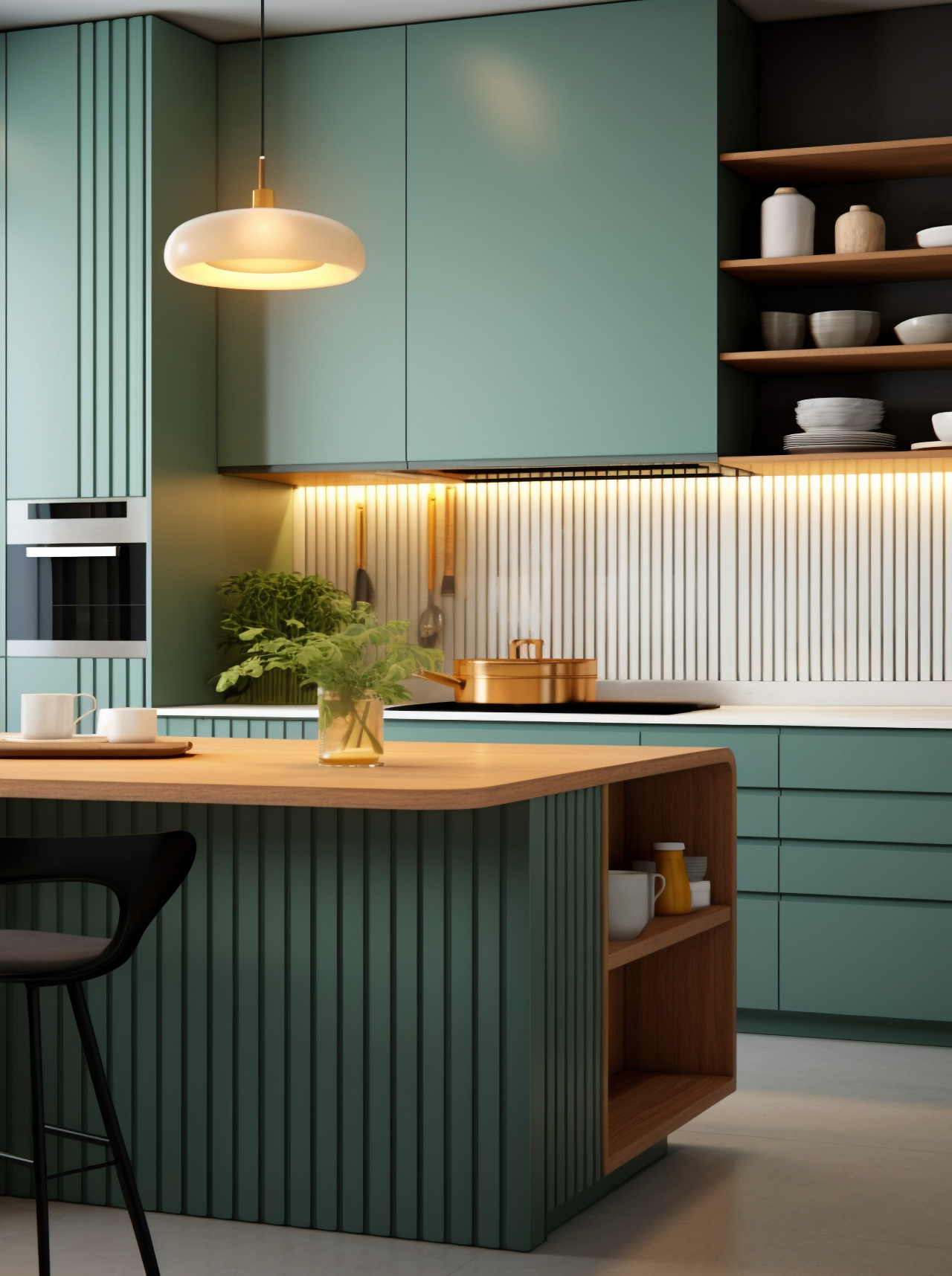 modern kitchen set Duco Terdekat Ruang Elegan